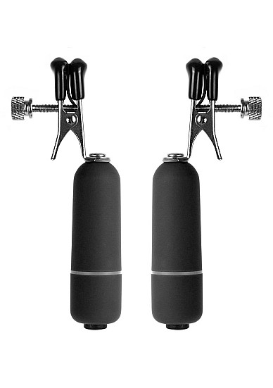Ouch Vibrating Nipple Clamps Black