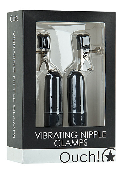 Ouch Vibrating Nipple Clamps Black Box