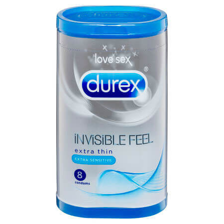 Durex Invisible Feel Extra Sensitive Condoms (8) RETAIL PACK