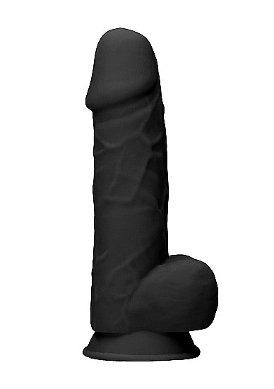 Real Rock Silicone Dual Density Dildo With Balls 8.5 Inch