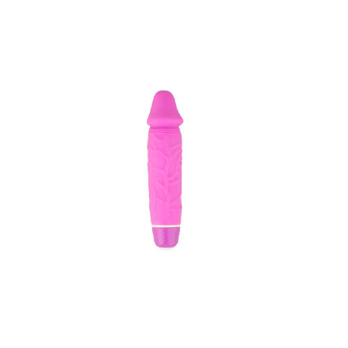 Seven Creations Silicone Classic Mini Pink Thick Veined Vibrator