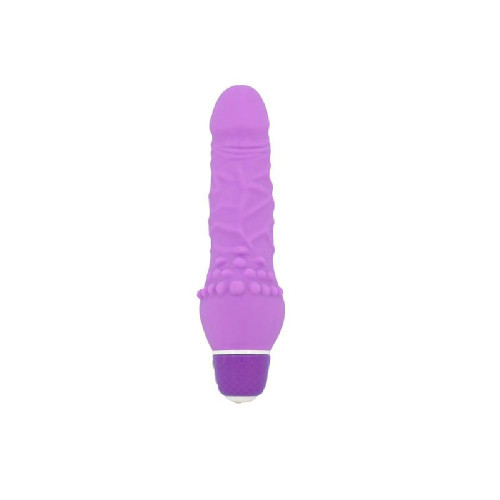 Seven Creations Silicone Classic Mini Purple Thin Veined Vibrator