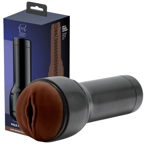 Feel Stroker Generic Dark Brown with packaging