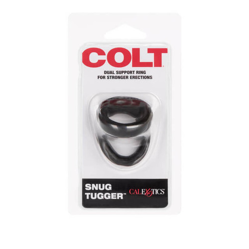 CalExotics COLT Snug Tugger Black Double Cock Ring