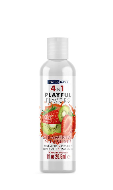 Swiss Navy 4 In 1 Playful Flavors Strawberry/Kiwi Pleasure 1oz/ 29.5ml