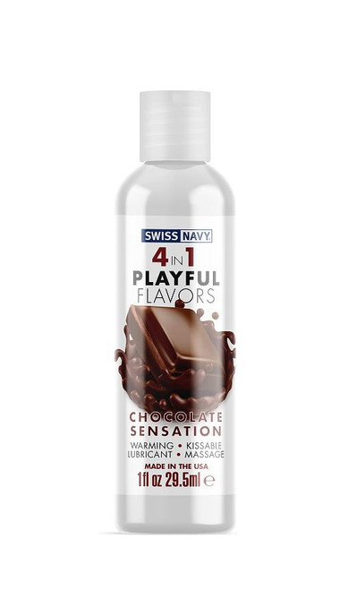 Swiss Navy 4 In 1 Playful Flavors Chocolate Sensation 1oz/29.5ml