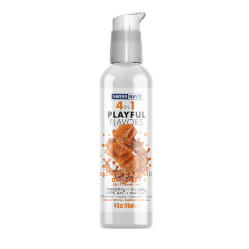 Swiss Navy 4 in 1 Playful Salted Caramel Delight Lubricant 4oz/118ml