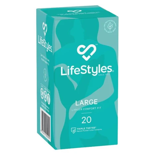 Lifestyles Large (20 Condoms)  front