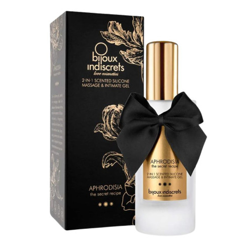 Bijoux Indiscret Aphrodisia 2 in 1 Scented Silicone Gel with packaging