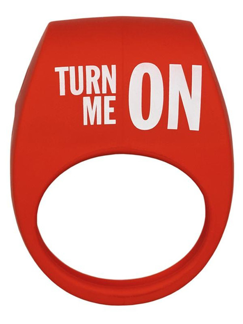 LELO Diesel Tor 2 red vibrating couples ring with printed DIESEL branding