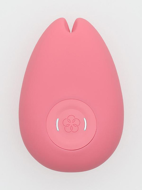 iroha Sakura Nadeshiko Pink vibrator top view showing the indented tip and button