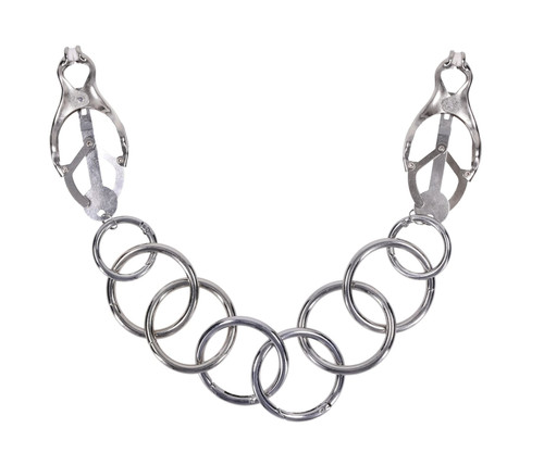 Edge by Sportsheets Tuggable Clover Clamps nipple clamps with silicone tips and connection rings