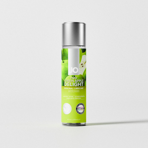 JO H2O Green Apple Delight water-based flavoured lubricant 120ml bottle, front view