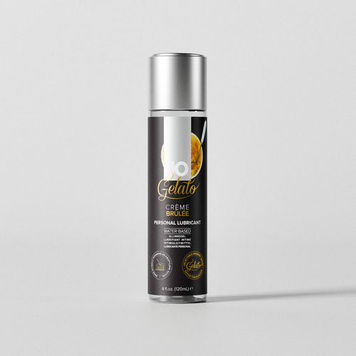 JO Gelato Crème Brûlée water-based lubricant 120ml bottle, front label