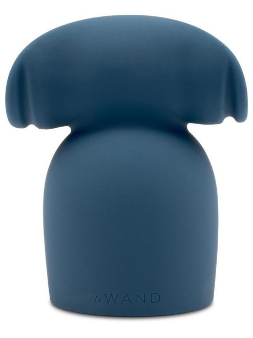 Le Wand Stroke silicone penis play attachment in blue-grey, front view
