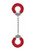 Ouch Beginners Legcuffs Furry Red