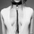 Maze Tassel Choker Black when worn