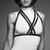 Maze Halter Bra Harness Black when worn