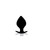 Forto F-60: Spade Anal Plug Black Medium