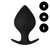  Forto F-60: Spade Anal Plug Black Size Option