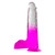 Two Tone 7" PVC Dong Dildo (With Balls) Clear/Purple