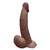 B-Vibe Slipskin Realistic Silicone Dildo 6.5" Curved brown