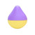 iroha Mini Fuji-Lemon massager, purple top and yellow base, on a white background