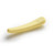 iroha Tsuki Mikazuki rechargeable vibrator shown at an angle, showing the curved yellow silicone body and control panel