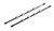 Sportsheets Edge MINE Pinching Rods pair, black rods with silver M I N E letter cubes