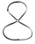 Sex & Mischief Shadow Body Harness laid flat, showing black faux leather straps, central O-ring and buckles