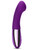 Le Wand Chrome Gee Dark Cherry side profile showing the curved shaft and flattened tip