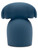 Le Wand Stroke silicone penis play attachment in blue-grey, front view