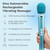 Le Wand Dive wand massager held in hand showing 3-button control and feature icons