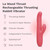 Le Wand Thrust rechargeable thrusting rabbit vibrator with feature icons for its functions and controls