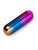Le Wand Rechargeable Rainbow Bullet Vibrator angled view of rounded gold-toned tip and le WAND logo