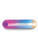 Le Wand Rechargeable Rainbow Bullet Vibrator side view with power button and le WAND logo