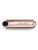 Le Wand Mini Rechargeable Rose Gold Bullet lying flat, side view with power button