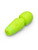 Le Wand Mini Wand Vibe in green, angled view showing the head, power button and charging port