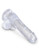 King Cock Clear 6 in. clear dildo, side view showing veined shaft