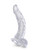King Cock Clear 7.5 in. Cock with Balls, clear realistic dildo with suction cup base, on a white background
