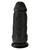 King Cock 9 inch Chubby black dildo front view showing veined shaft and Pipedream suction cup base