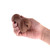 NS Novelties Pocket Pals Vagina Stroker in Brown held in one hand to show its size