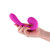 NS Novelties Gold-n-Dreams Maria Morganite vibrator held in a hand to show its curved shape