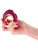 NS Novelties Gold-n-Dreams Minerva Ruby vibrator held in hand to show its size