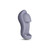NS Novelties Techno Molly gray silicone finger vibrator shown on a white background