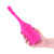 NS Novelties INYA Deluxe Cleanser 2.0 pink silicone anal douche held in hand showing bulb and nozzle