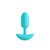 NS Novelties INYA Pulse teal vibrating anal plug with curved flared base, front view