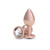 NS Novelties Rear Assets Iridescent Medium Champagne anal plug, side and clear gem base views