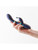 NS Novelties Royals Empress metallic blue rabbit vibrator held in a hand to show size