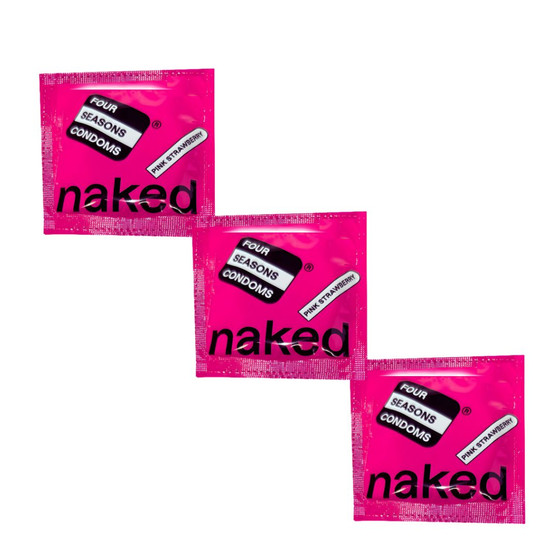 Four Seasons Naked Strawberry Condoms